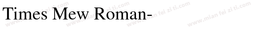 Times Mew Roman字体转换